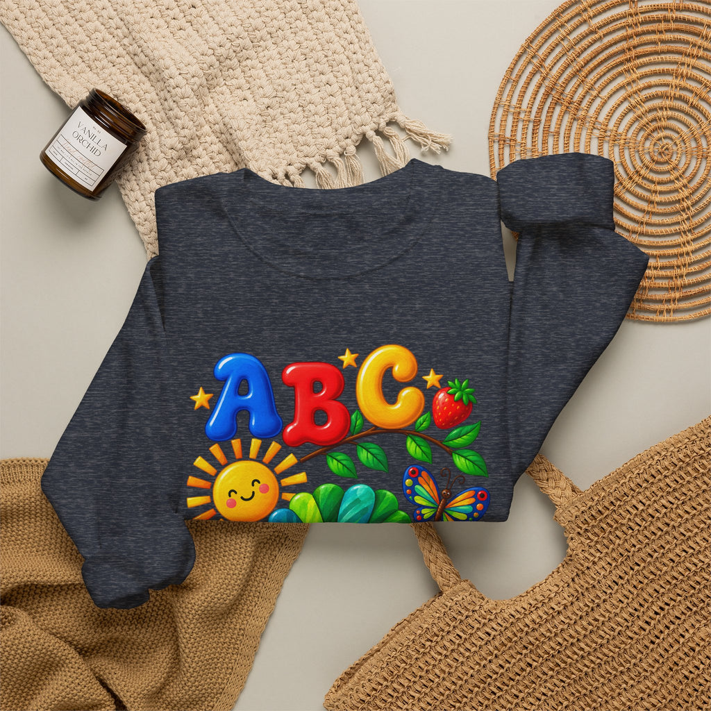 ABC 1234 Educational Kids Crewneck Sweatshirt