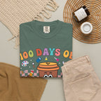 100 Days of Coffee & Chaos T-Shirt — Funny Teacher/Student Celebration Tee