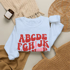 Alphabet ABC Sweatshirt – Playful Red Letter Crewneck