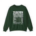 Teacher Nutrition Facts Crewneck Sweatshirt