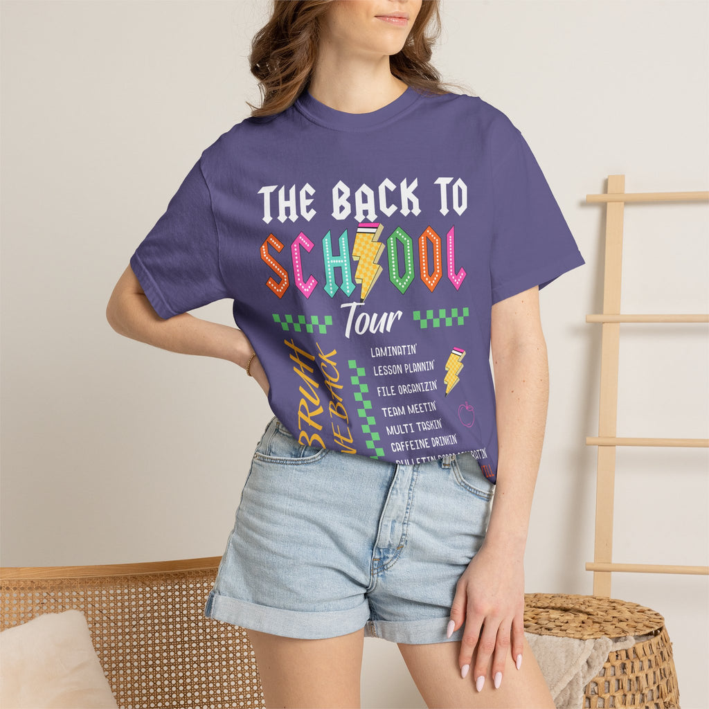 Back to School Tour T-Shirt — Retro Teacher Humor Tee ("Bruh! We Back")