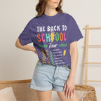 Back to School Tour T-Shirt — Retro Teacher Humor Tee ("Bruh! We Back")