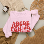 Alphabet ABC Sweatshirt – Playful Red Letter Crewneck