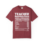 Teacher Nutrition Facts T-Shirt — Funny Teacher Gift Tee for Educators