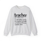 Teacher Definition Crewneck Sweatshirt – Inspirational Educator Gift
