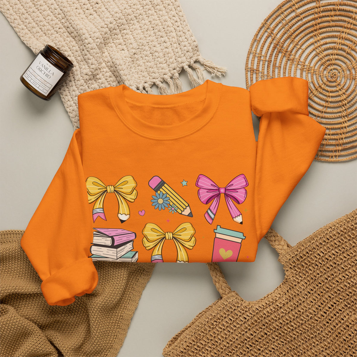 Cute Bow and Candy Sweatshirt for Girls