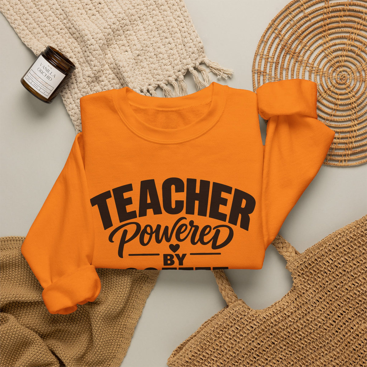 Teacher Powered by Coffee Sweatshirt