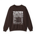 Teacher Nutrition Facts Crewneck Sweatshirt