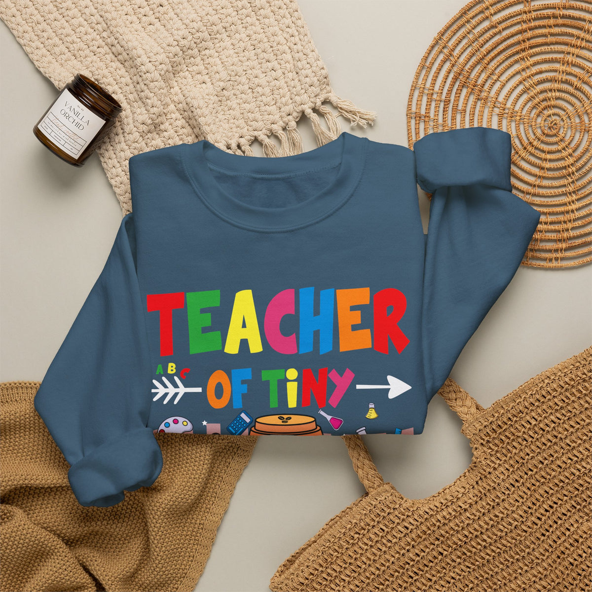 Teacher of Tiny Superheroes Crewneck Sweatshirt