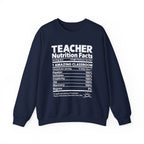 Teacher Nutrition Facts Crewneck Sweatshirt