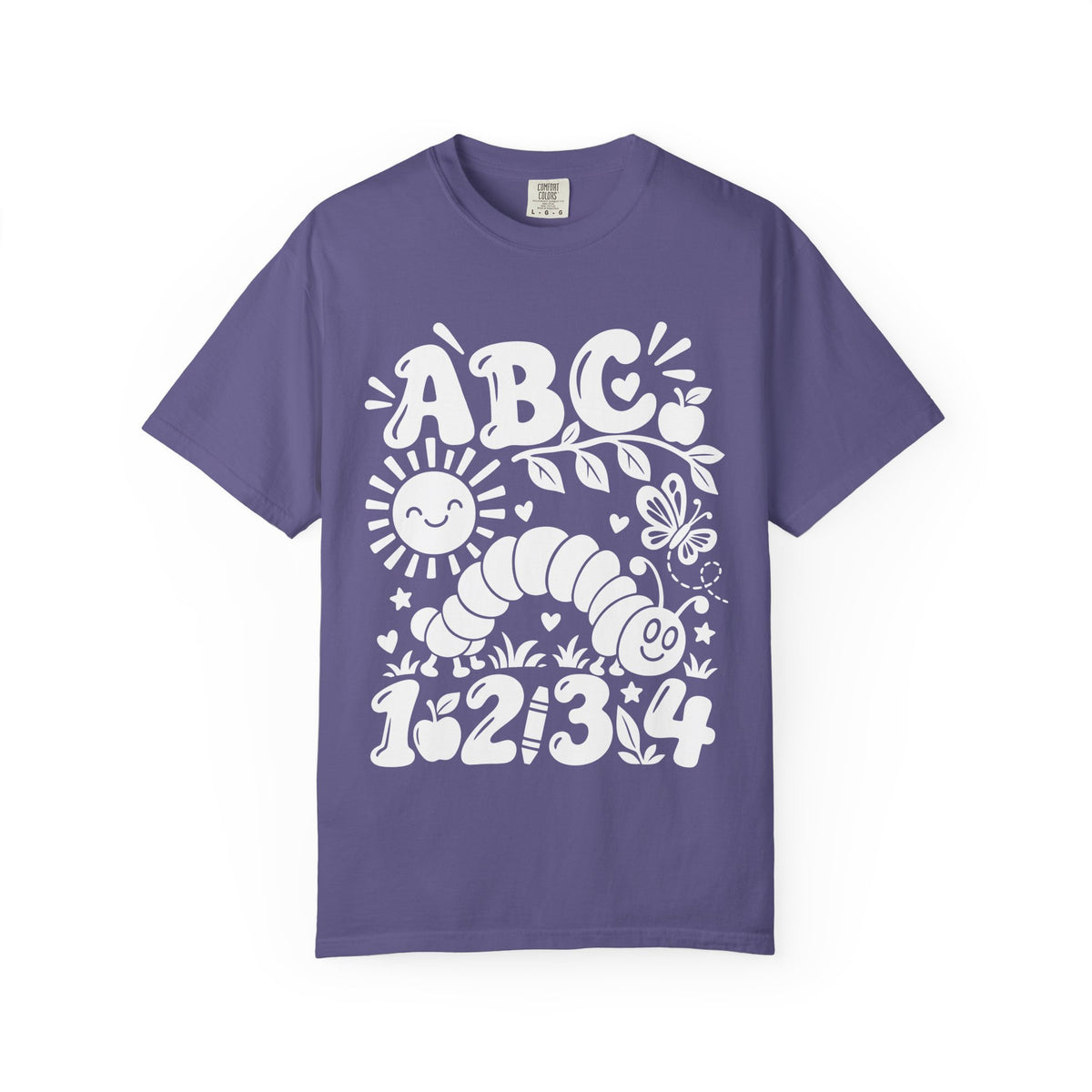 ABC 1-2-3 Educational T-Shirt — Cute Caterpillar Alphabet & Numbers Tee