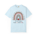 Teacher Rainbow T-Shirt - "We Are Hungry For Learning" School Apple Graphic Tee