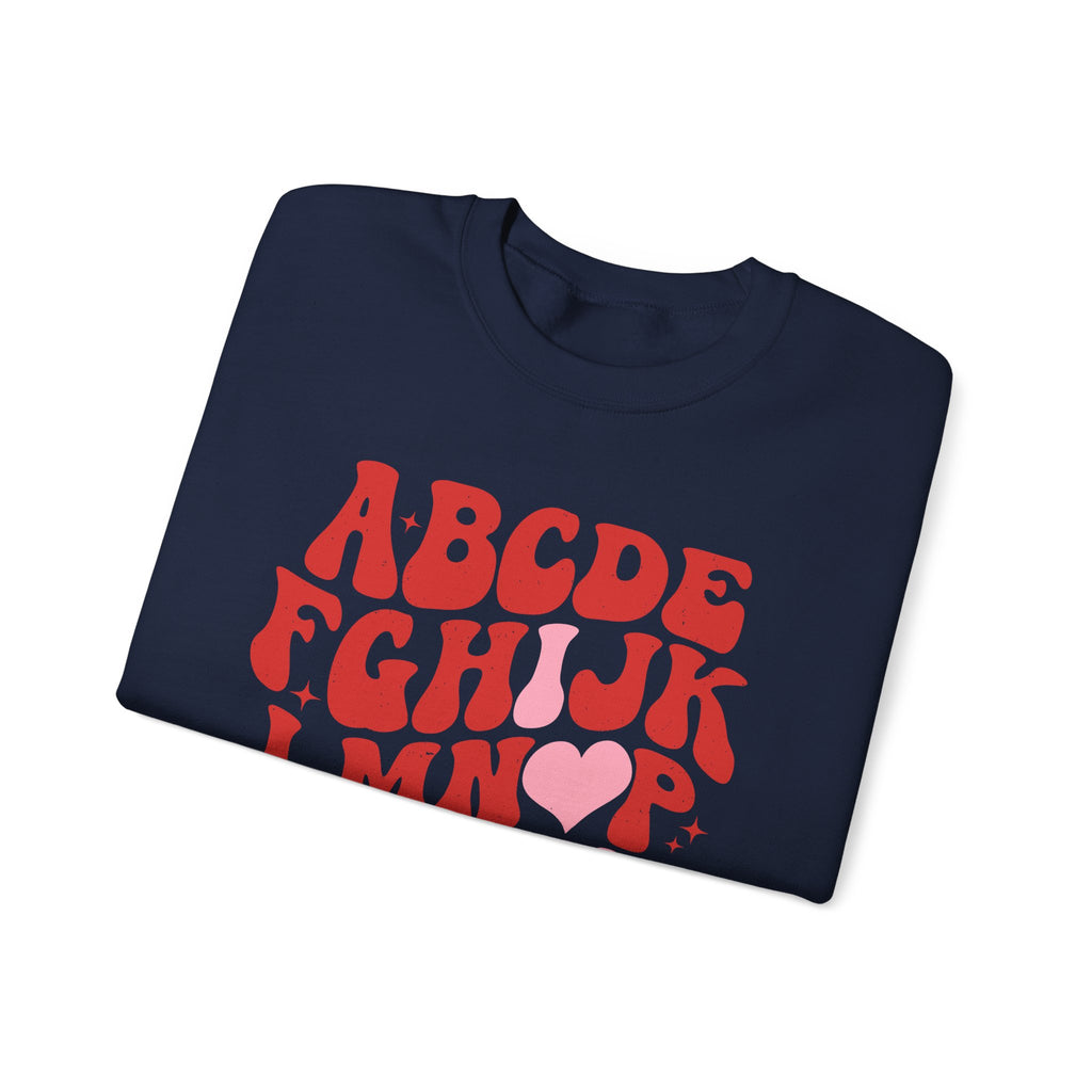 Alphabet ABC Sweatshirt – Playful Red Letter Crewneck