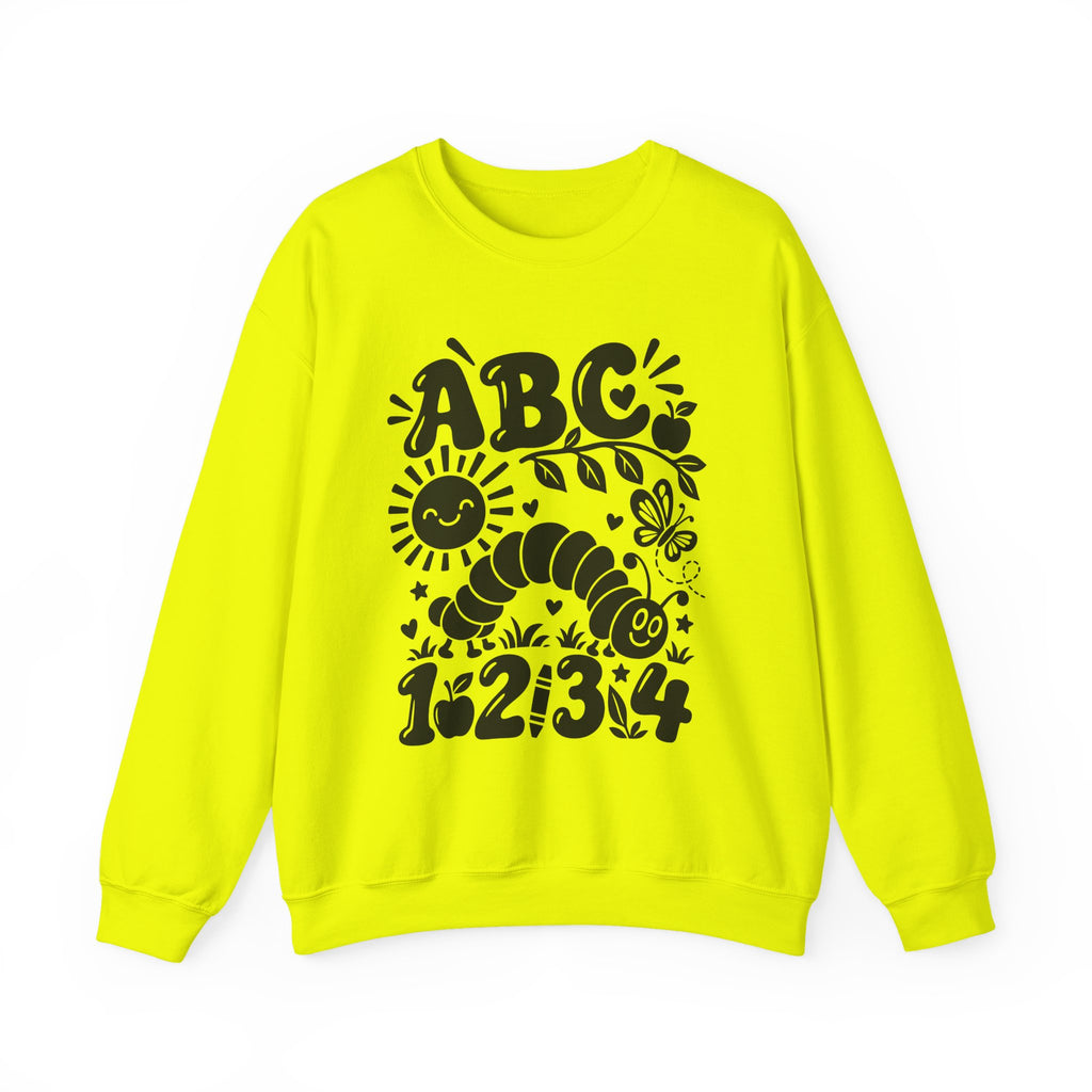ABC 1234 Alphabet & Numbers Educational Crewneck Sweatshirt