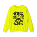 ABC 1234 Alphabet & Numbers Educational Crewneck Sweatshirt