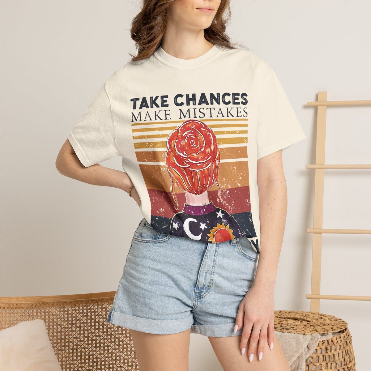 Take Chances Make Mistakes Get Messy T-Shirt — Retro Artsy Encouragement Tee