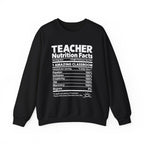 Teacher Nutrition Facts Crewneck Sweatshirt
