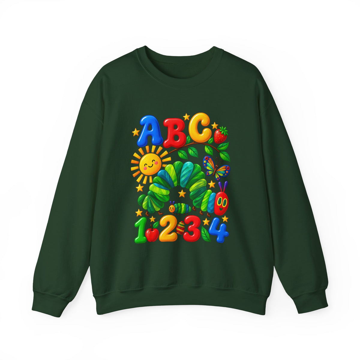 ABC 1234 Educational Kids Crewneck Sweatshirt