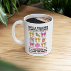 Personalized Teacher Mug — “Once a Teacher, Always a Teacher” Funny Teaching Mafia Coffee Cup (11oz/15oz)