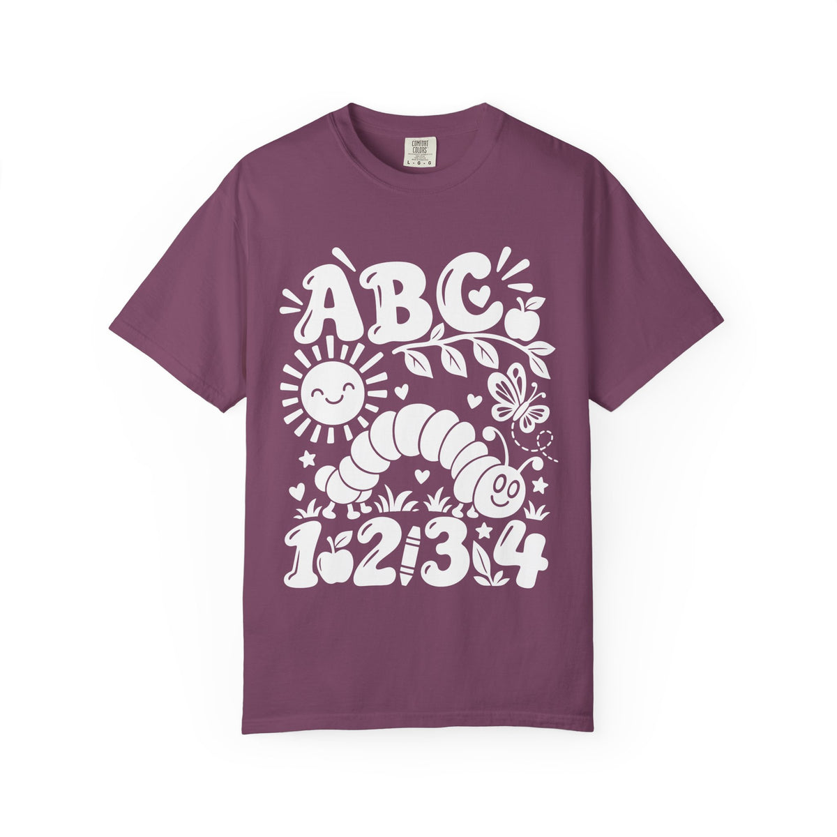 ABC 1-2-3 Educational T-Shirt — Cute Caterpillar Alphabet & Numbers Tee