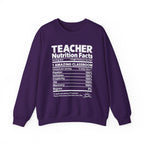 Teacher Nutrition Facts Crewneck Sweatshirt