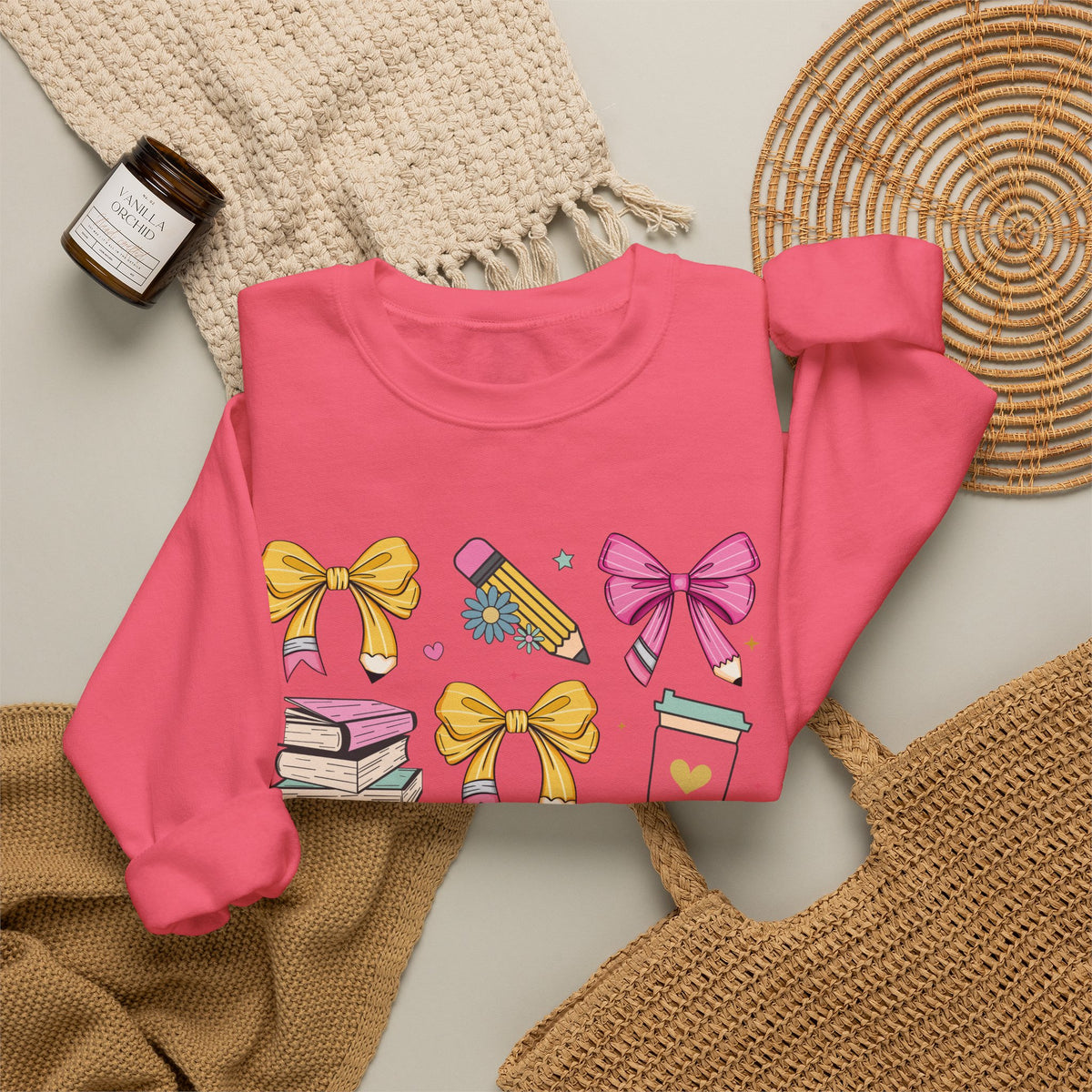 Cute Bow and Candy Sweatshirt for Girls