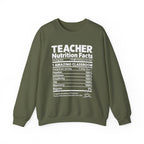 Teacher Nutrition Facts Crewneck Sweatshirt