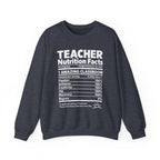 Teacher Nutrition Facts Crewneck Sweatshirt