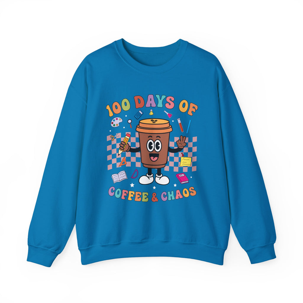 100 Days of Coffee & Chaos Crewneck Sweatshirt