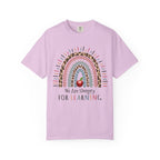 Teacher Rainbow T-Shirt - "We Are Hungry For Learning" School Apple Graphic Tee
