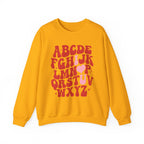 Alphabet ABC Sweatshirt – Playful Red Letter Crewneck