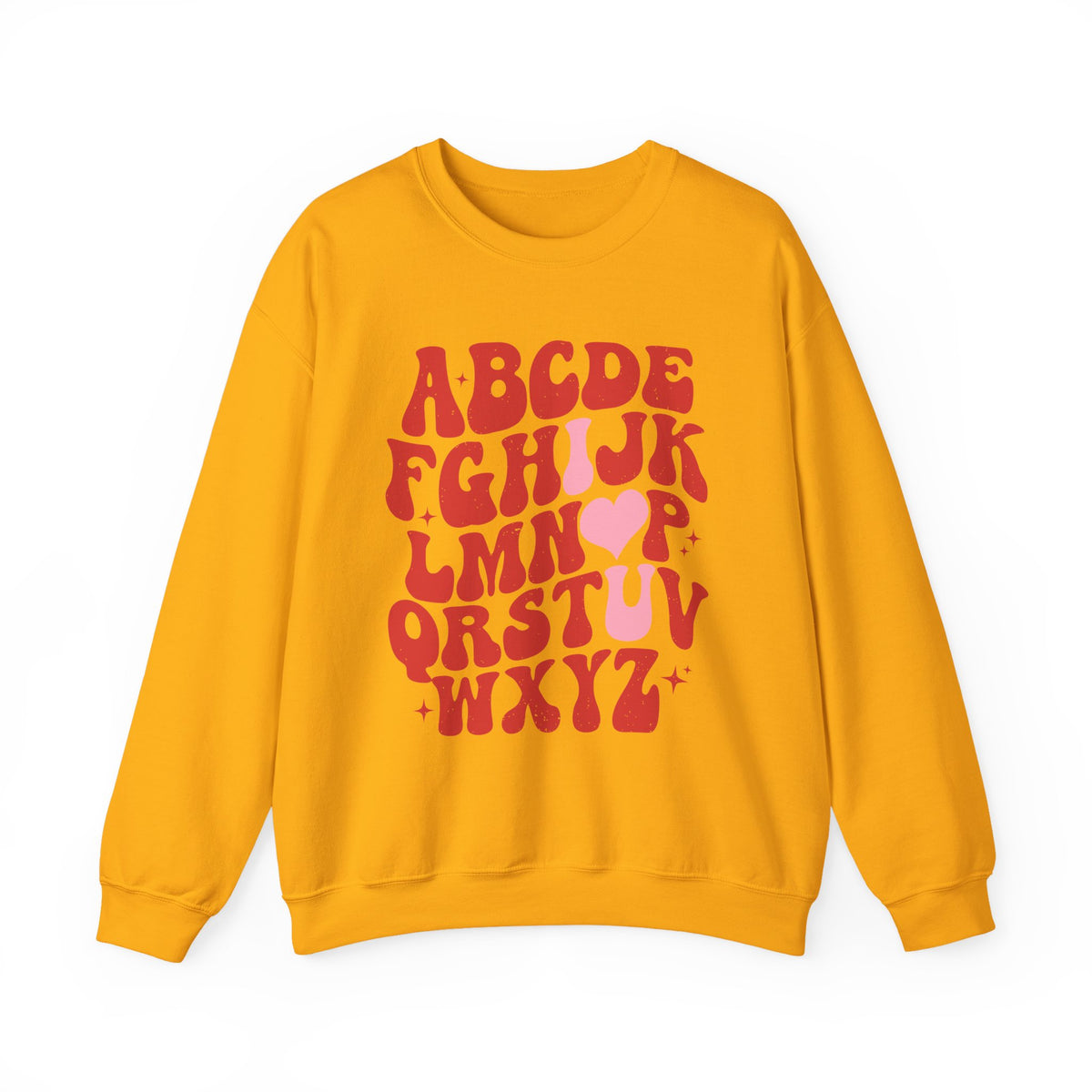 Alphabet ABC Sweatshirt – Playful Red Letter Crewneck