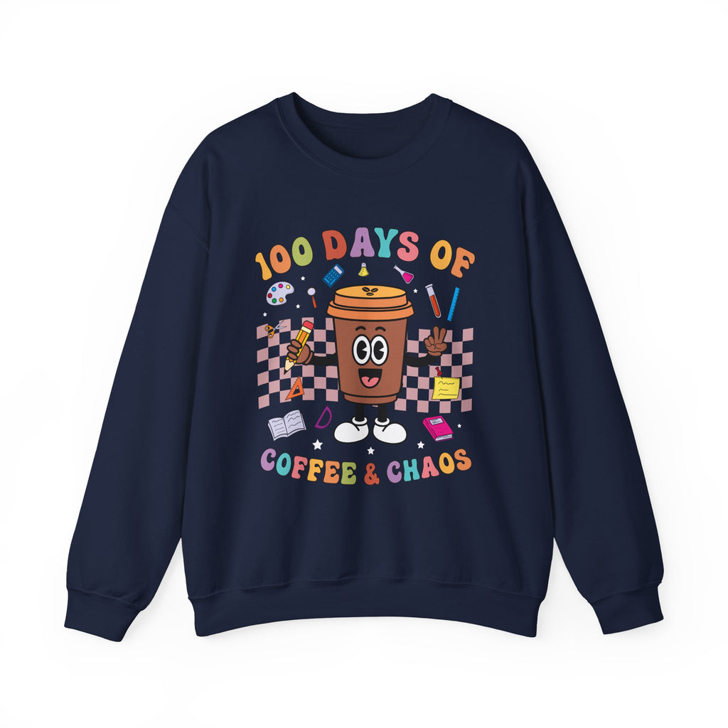 100 Days of Coffee & Chaos Crewneck Sweatshirt