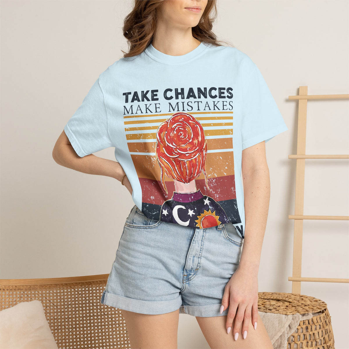 Take Chances Make Mistakes Get Messy T-Shirt — Retro Artsy Encouragement Tee