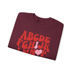 Alphabet ABC Sweatshirt – Playful Red Letter Crewneck