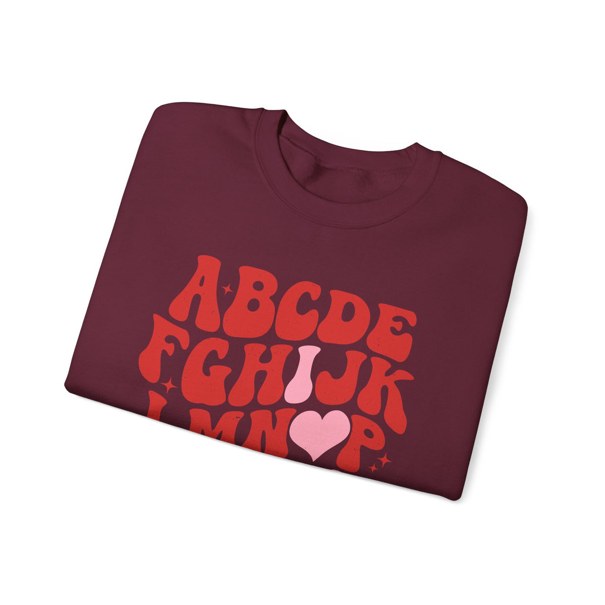 Alphabet ABC Sweatshirt – Playful Red Letter Crewneck