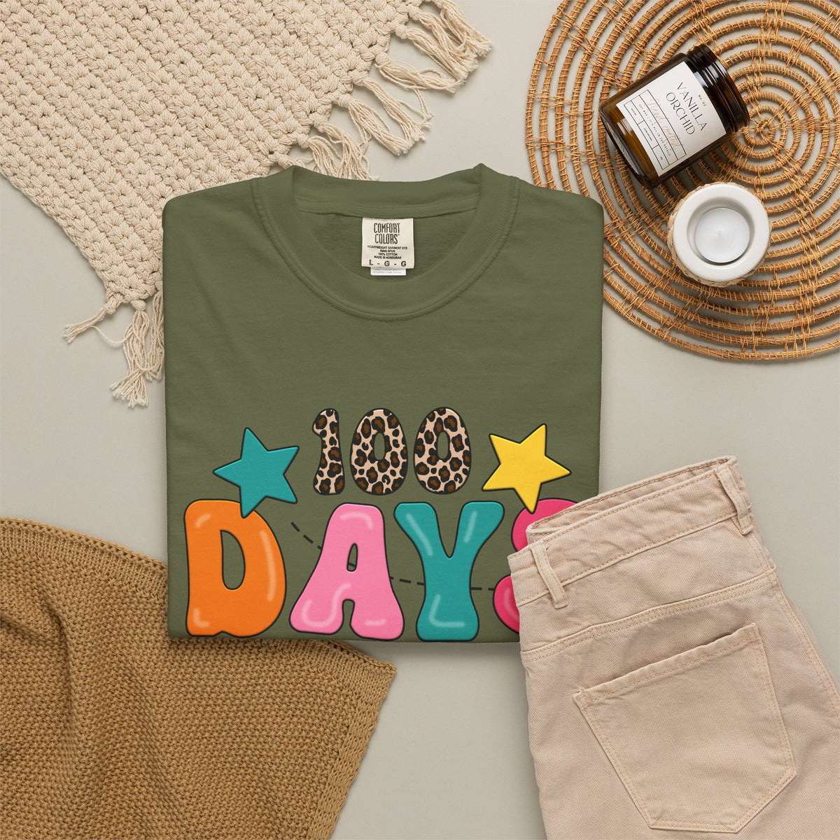 100 Days of School T-Shirt — Colorful Kids Celebration Tee