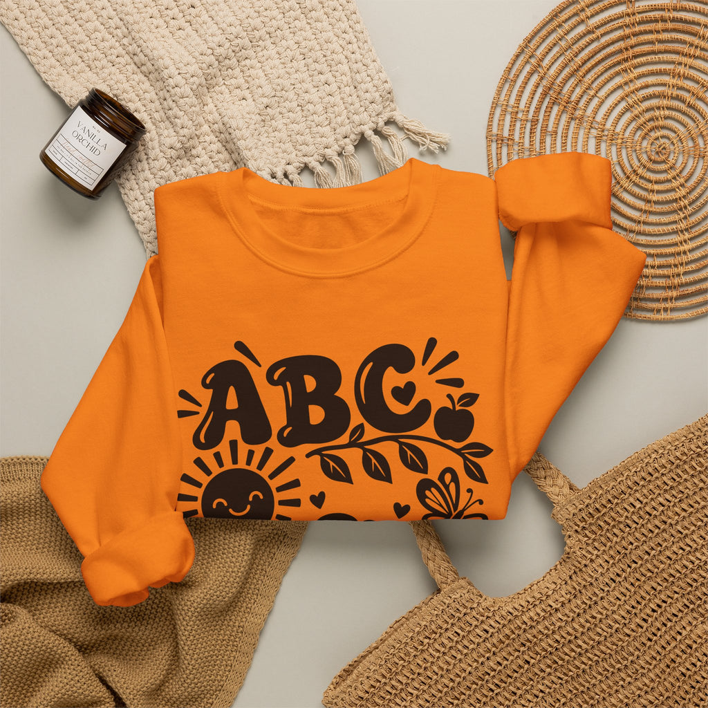 ABC 1234 Alphabet & Numbers Educational Crewneck Sweatshirt