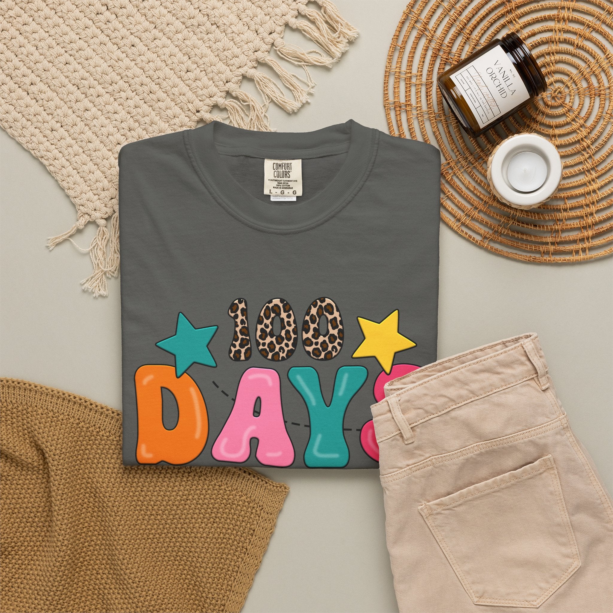 100 Days of School T-Shirt — Colorful Kids Celebration Tee