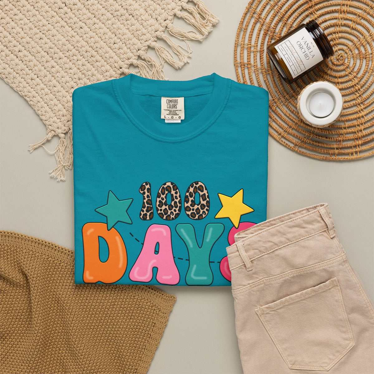 100 Days of School T-Shirt — Colorful Kids Celebration Tee