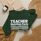 Teacher Nutrition Facts Crewneck Sweatshirt