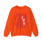 Alphabet ABC Sweatshirt – Playful Red Letter Crewneck