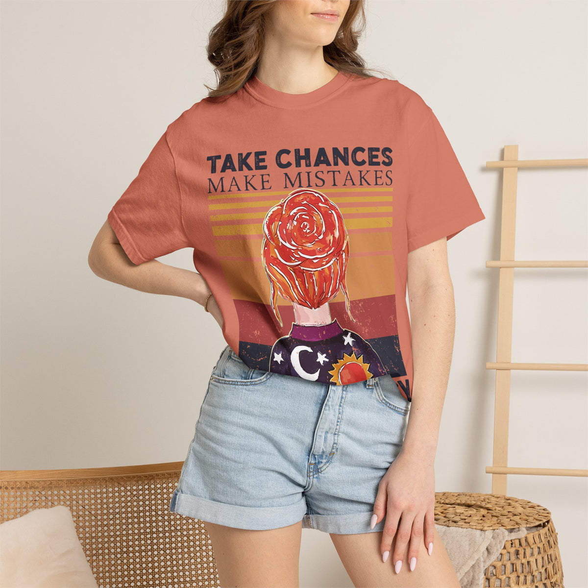 Take Chances Make Mistakes Get Messy T-Shirt — Retro Artsy Encouragement Tee