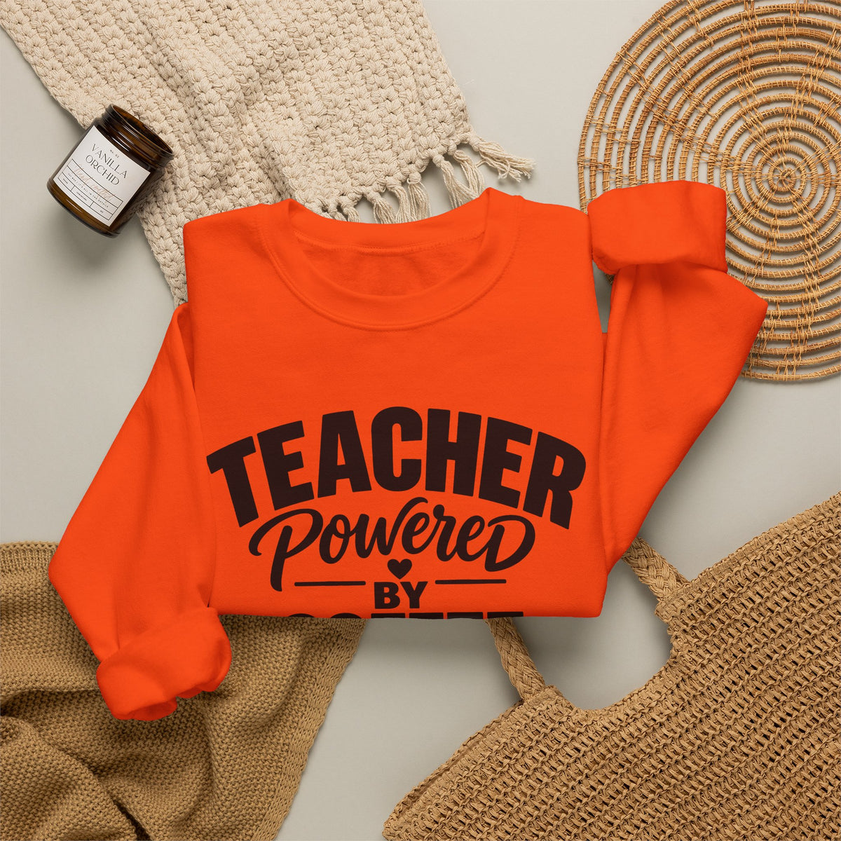 Teacher Powered by Coffee Sweatshirt