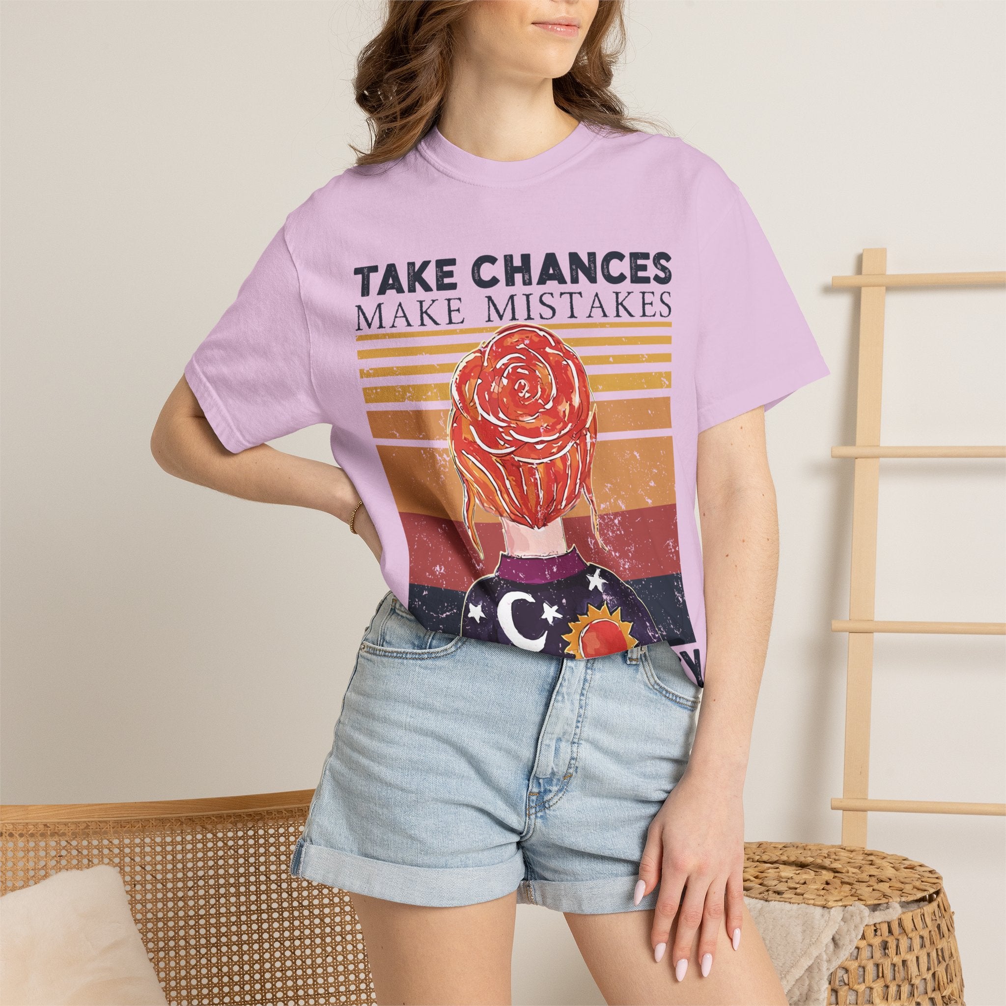 Take Chances Make Mistakes Get Messy T-Shirt — Retro Artsy Encouragement Tee