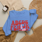 Alphabet ABC Sweatshirt – Playful Red Letter Crewneck
