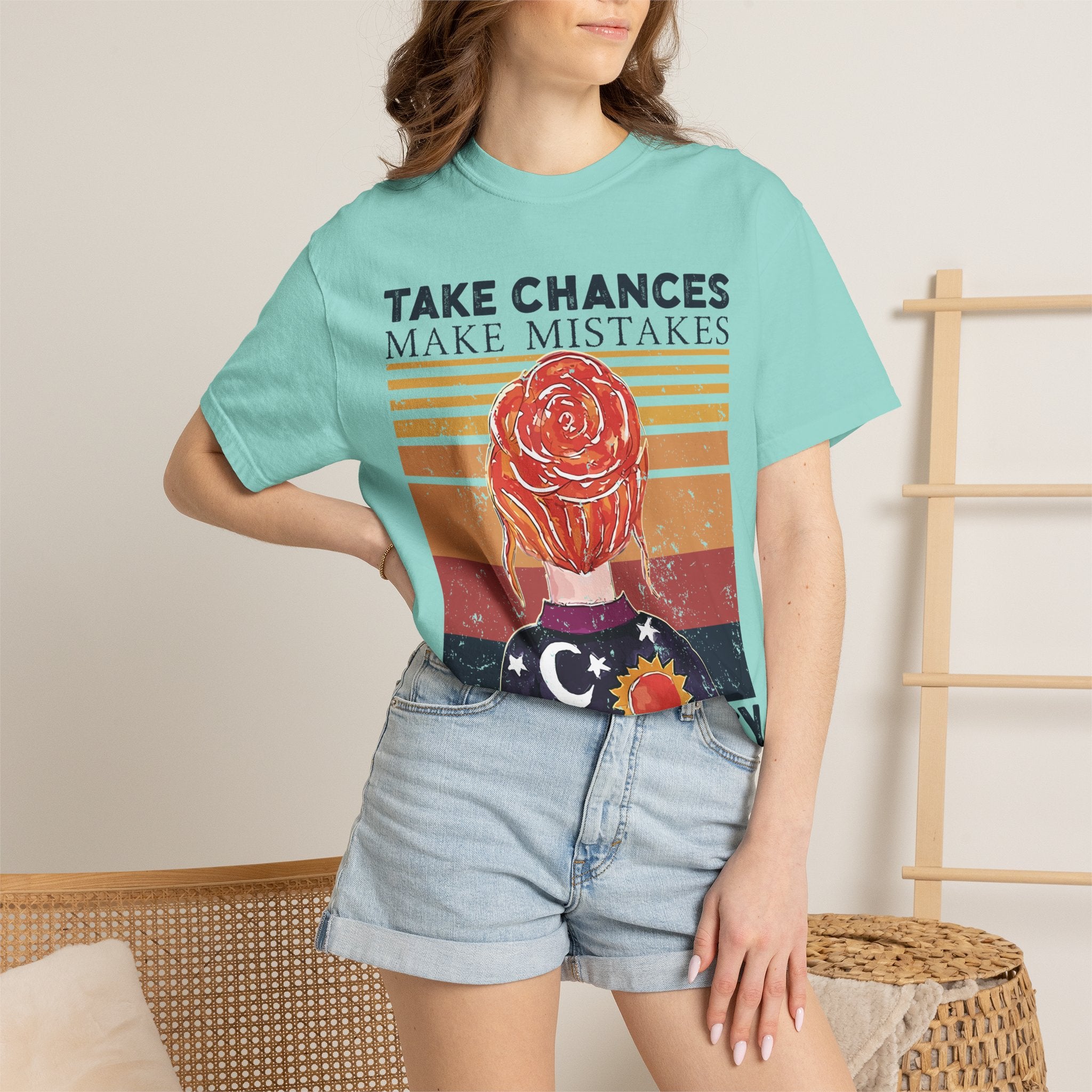 Take Chances Make Mistakes Get Messy T-Shirt — Retro Artsy Encouragement Tee