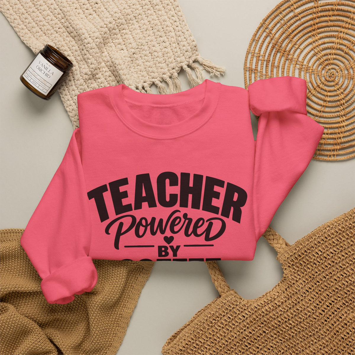 Teacher Powered by Coffee Sweatshirt
