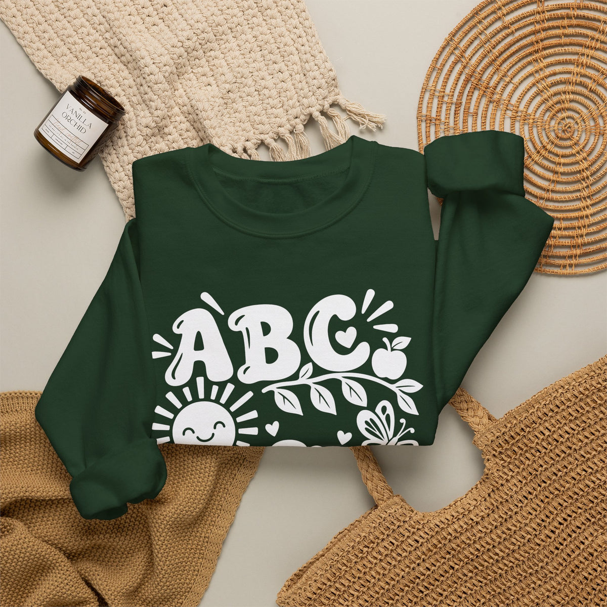 ABC 1234 Educational Crewneck Sweatshirt