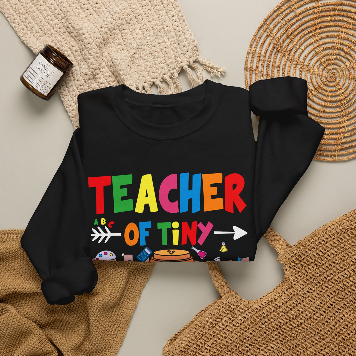 Teacher of Tiny Superheroes Crewneck Sweatshirt
